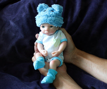 Preemie Silicone Dolls Realistic Real Lifelike Micro Mini Baby Doll Full Body Reborn 11" 1.7lbs Platinum Weighted Babies Ecoflex Bathtub Fun